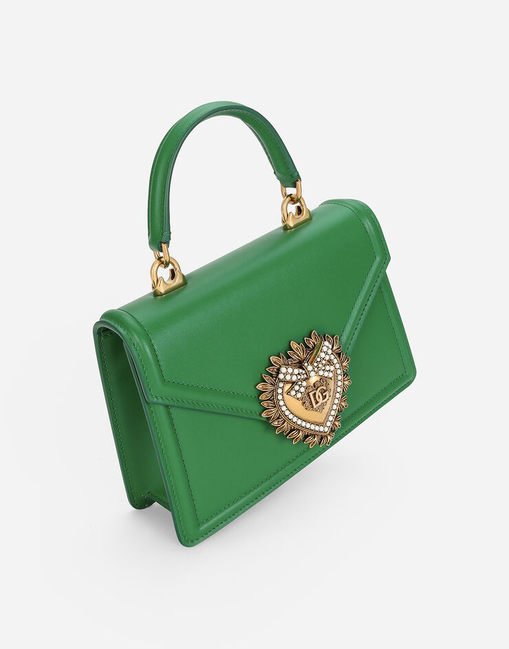 Dolce & Gabbana Маленькая сумка Devotion с короткой ручкой зеленый BB6711AV893