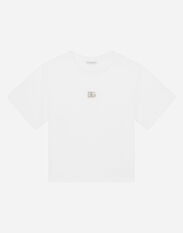 Dolce & Gabbana Jersey T-shirt with DG logo Black L42P59FUBBG