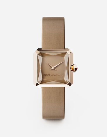 Dolce & Gabbana Gold watch with silk strap White WWQA2GWSPBL