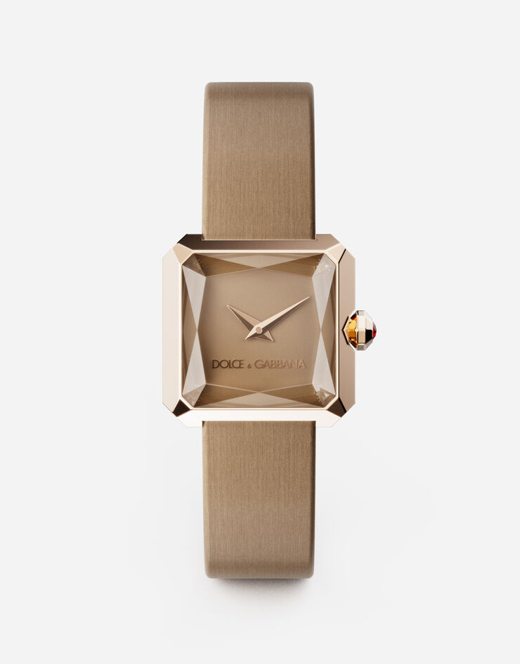 Dolce & Gabbana Golduhr mit seidenband BEIGE WWFC2GXCKCT