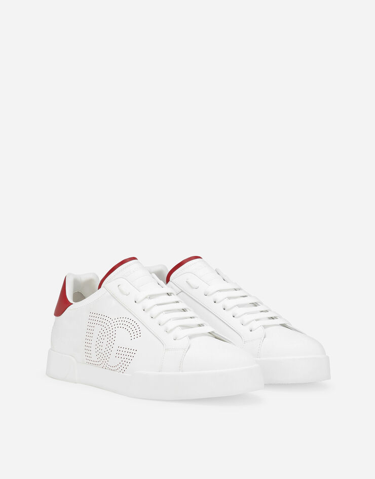 Dolce & Gabbana Zapatilla Portofino en piel de becerro Blanco CS2277AV066