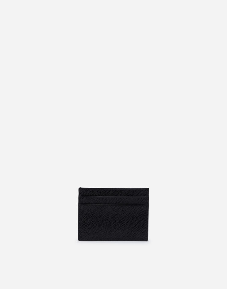 Dolce & Gabbana Porte-cartes de crédit en cuir de veau Noir BI0330A1001
