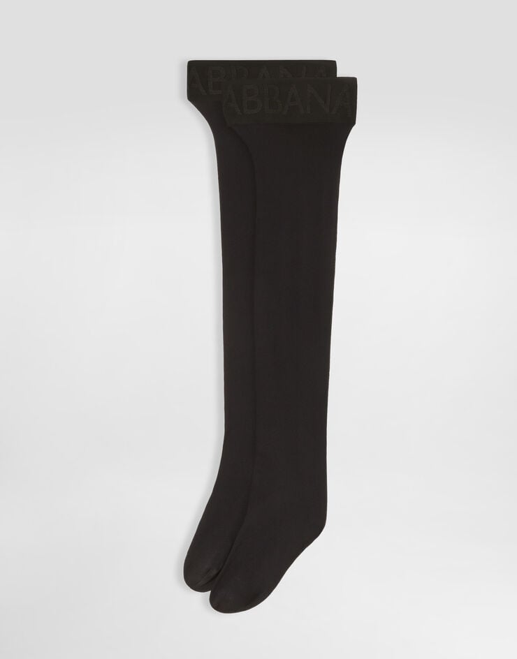 Dolce & Gabbana 自持长筒袜 Black O4A80TONQ97