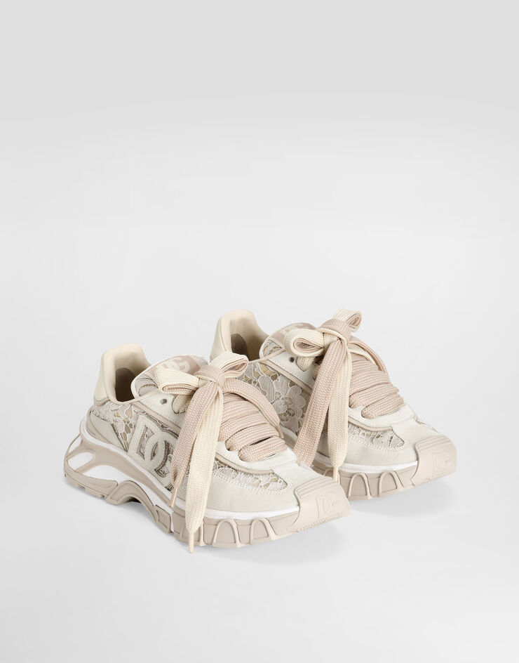 Dolce & Gabbana DG country road sneakers in lace Cream CK2417AX627