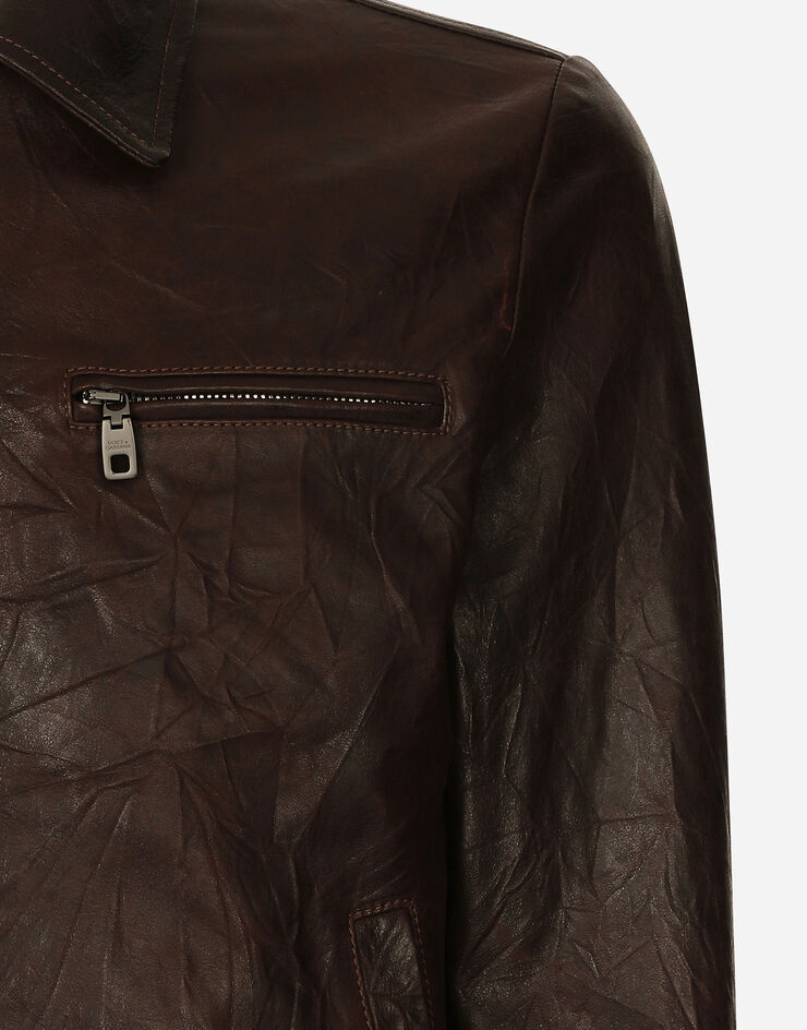 Dolce & Gabbana Leather jacket Brown G9BEILHULT3