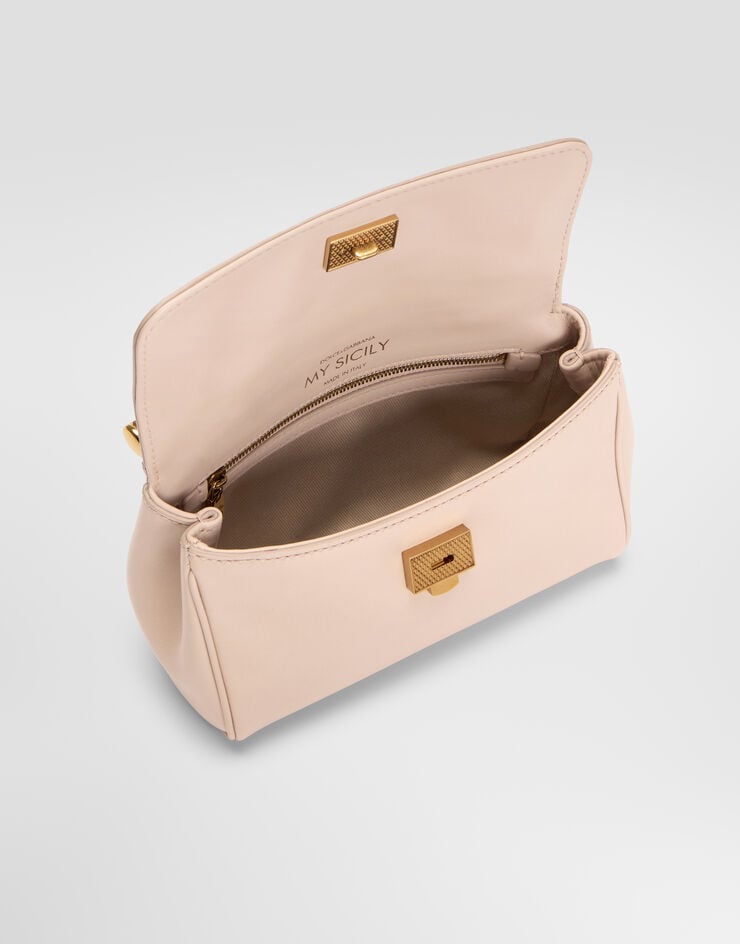 Dolce & Gabbana Mini My Sicily handbag in plongé calfskin Dolce & Gabbana Mini My Sicily handbag in plongé calfskin Pink BB7864B7321