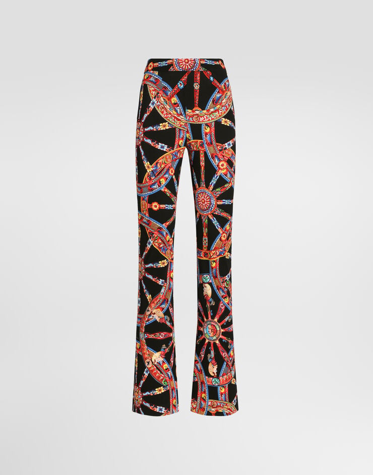 Dolce & Gabbana Carretto-print viscose jersey leggings Multicolor FTDKZTHS7OQ