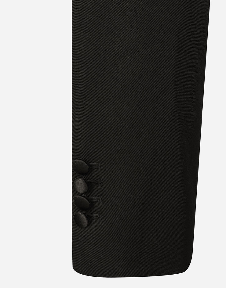 Dolce & Gabbana Spenzer im Smokingstil aus Wollgabardine Black F26X5TFU28J