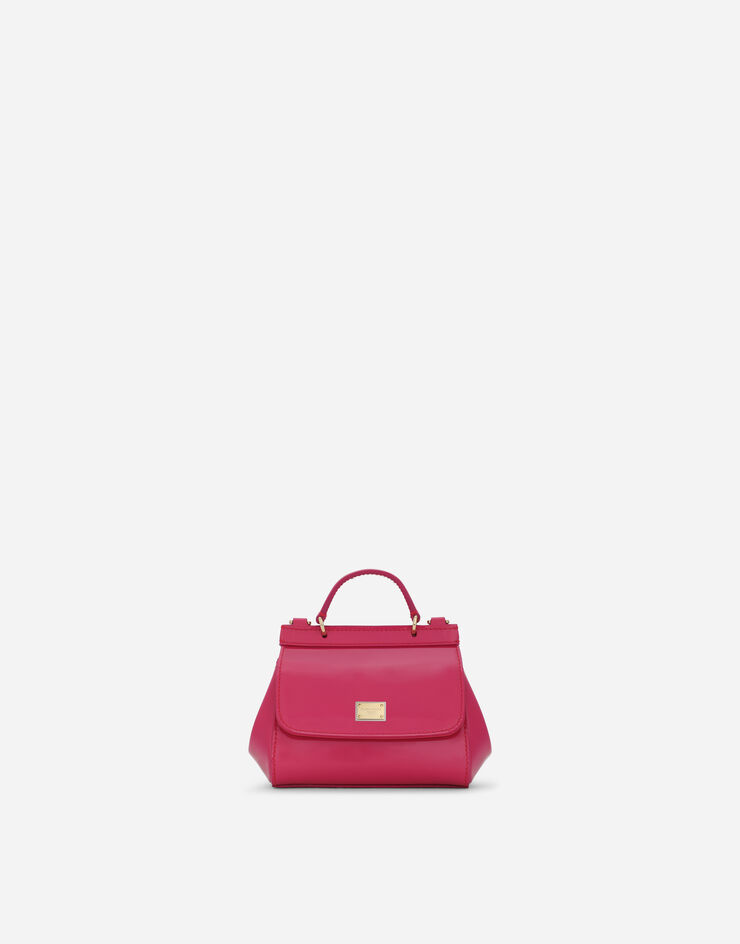 Dolce & Gabbana Patent leather mini Sicily bag розовый EB0003A1067