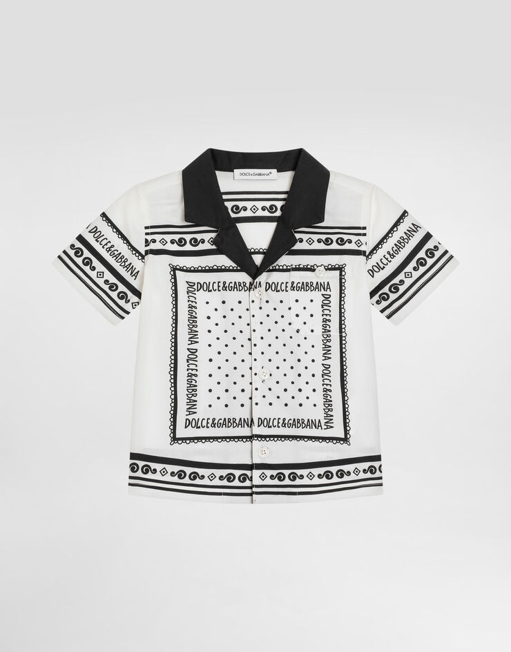 Dolce & Gabbana バンダナプリント ポプリン シャツ  プリ L14S37FI5KQ