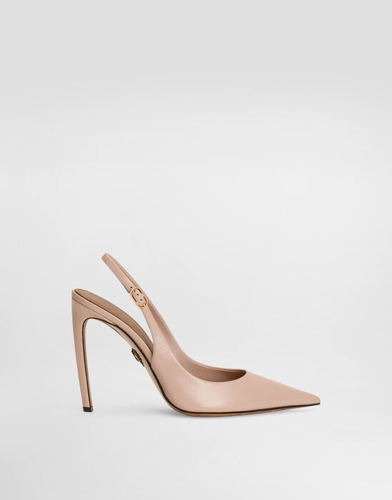 SLINGBACK PUMP 6 CM IN FUSCIA PINK GLOSSY CALFSKIN