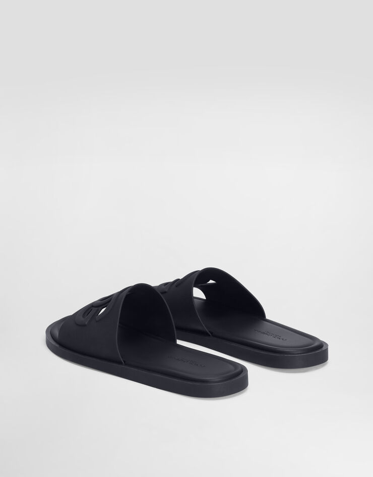 Dolce & Gabbana Rubber beachwear sliders Blue CS2215AN994