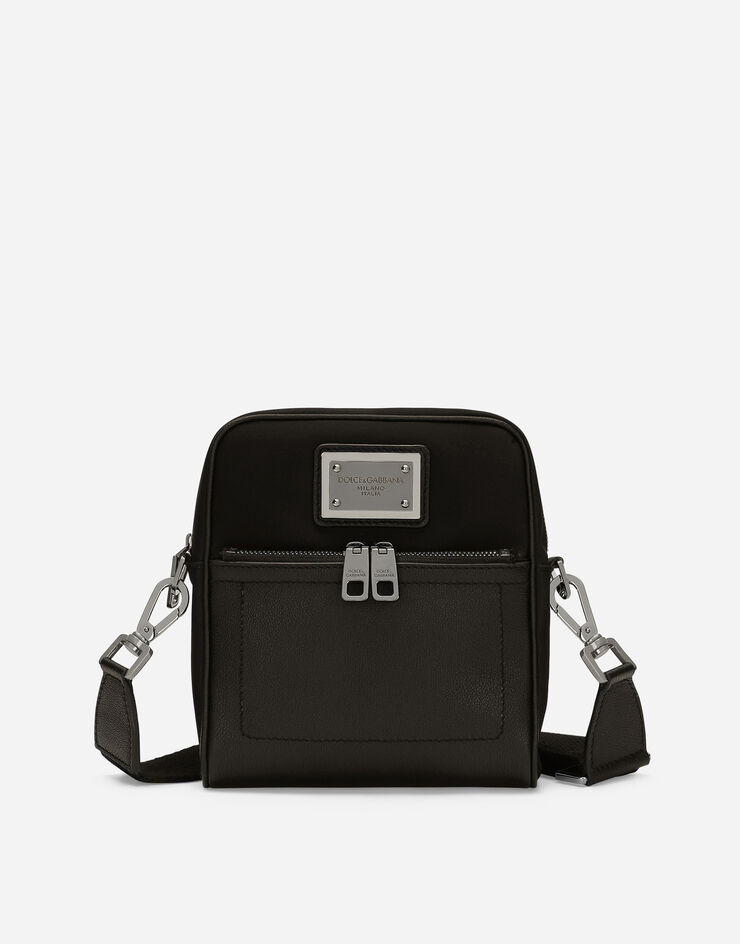 Grainy calfskin and nylon crossbody bag in Black for | Dolce&Gabbana® US
