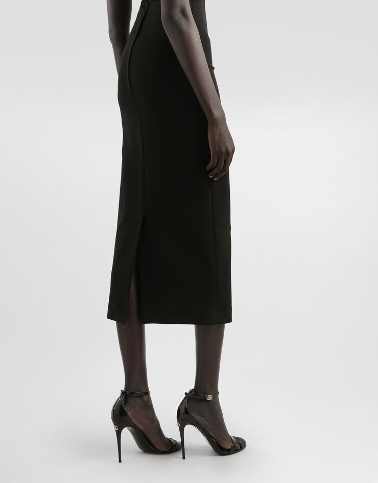 Dolce & Gabbana Jersey Milano rib sheath dress Black F6ARTTFUGN7