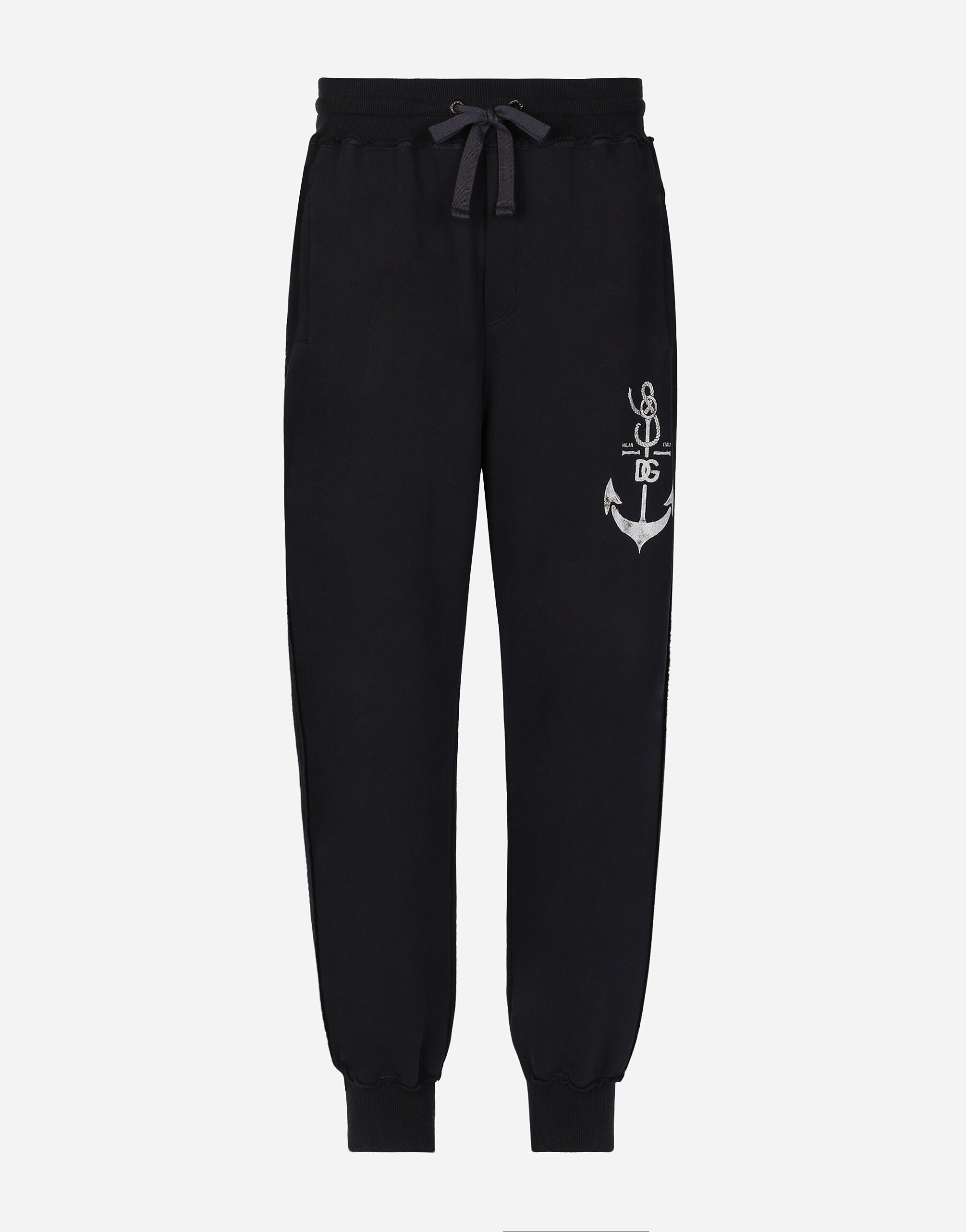 Dolce & Gabbana Jogging pants with Marina print Blue GY6IETFI5IY