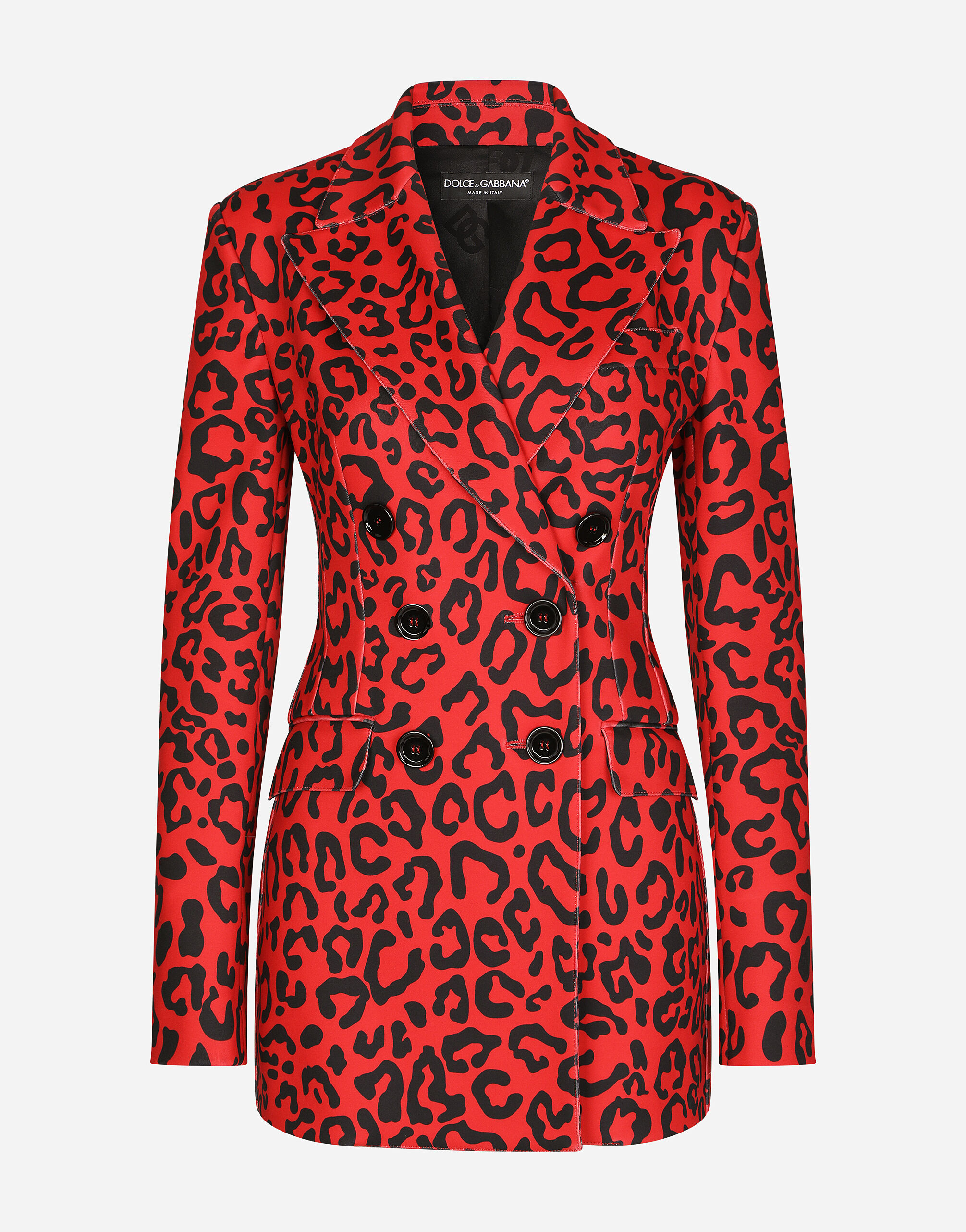 Red leopard print clearance blazer