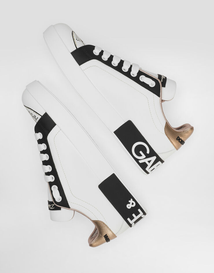 Dolce & Gabbana Sneaker Portofino aus kalbsleder mit stickerei Mehrfarbig CK1544AZ138