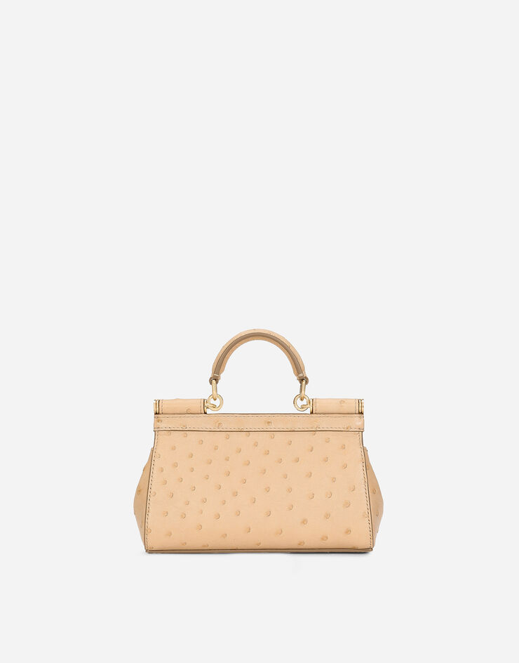 Dolce & Gabbana Sicily Mini ostrich leather handbag Dolce & Gabbana Sicily Mini ostrich leather handbag Beige BB7116B8288
