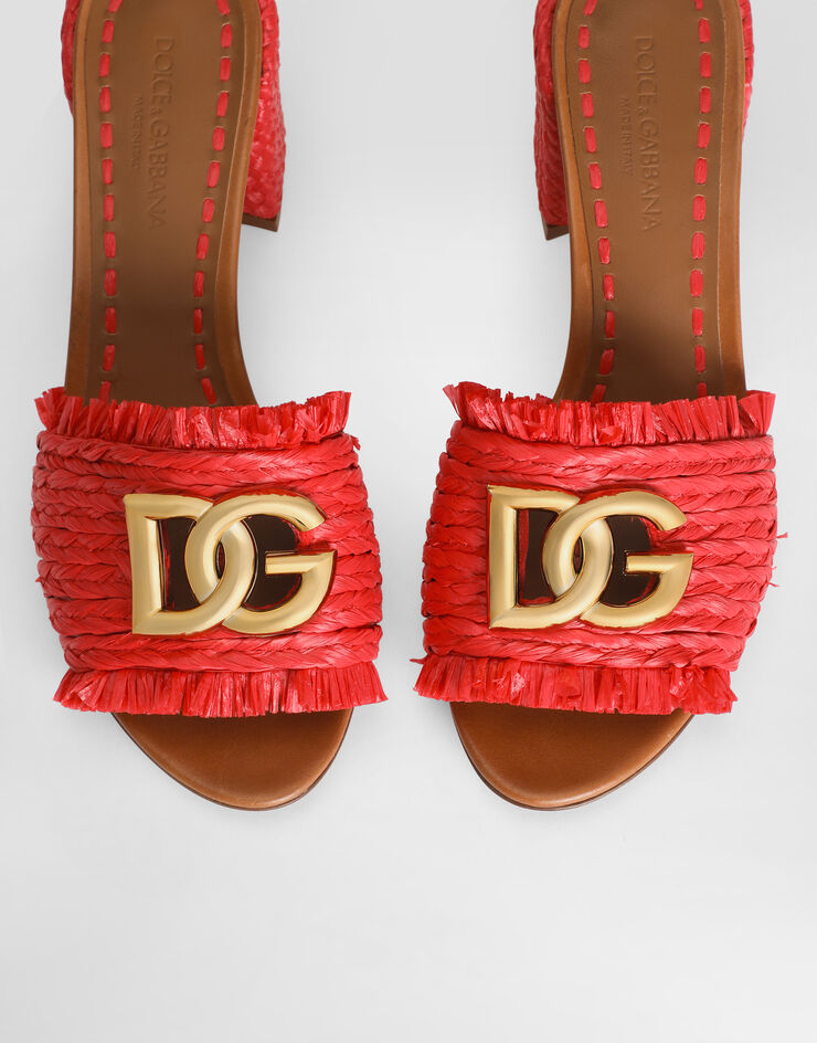 Dolce & Gabbana Raffia mules Multicolor CR2035AN217