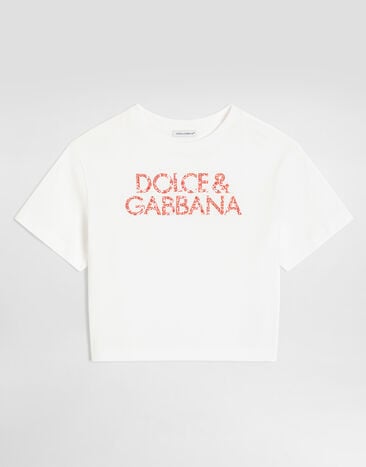 Dolce & Gabbana Majolica-print jersey t-shirt White L5JTNLG7P4H