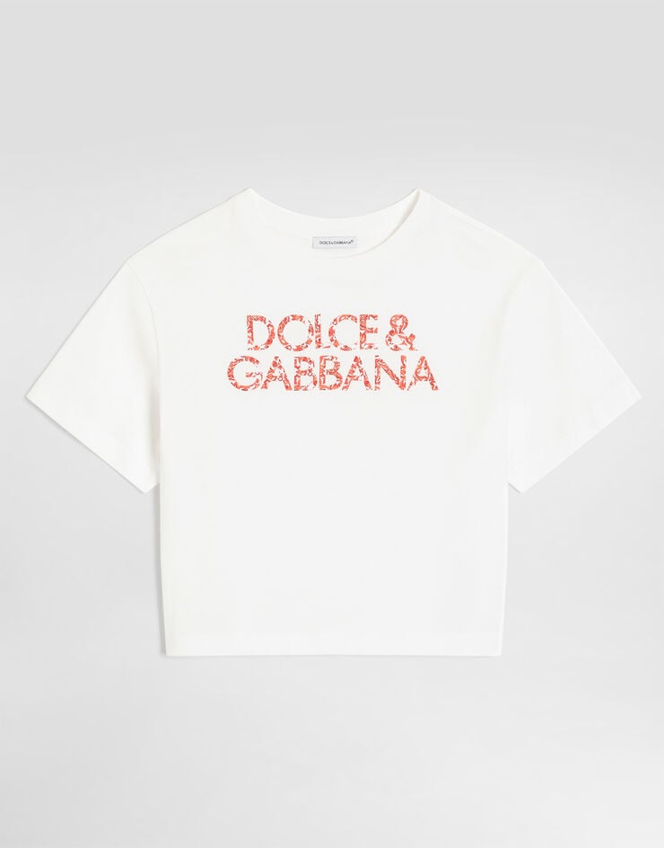 Dolce & Gabbana Majolica-print jersey t-shirt Dolce & Gabbana Majolica-print jersey t-shirt White L5JTNLG7P4H