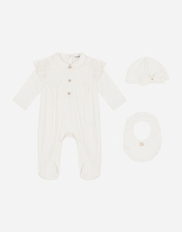 Dolce & Gabbana 3-piece gift set in interlock jersey White L11O90G7N3H