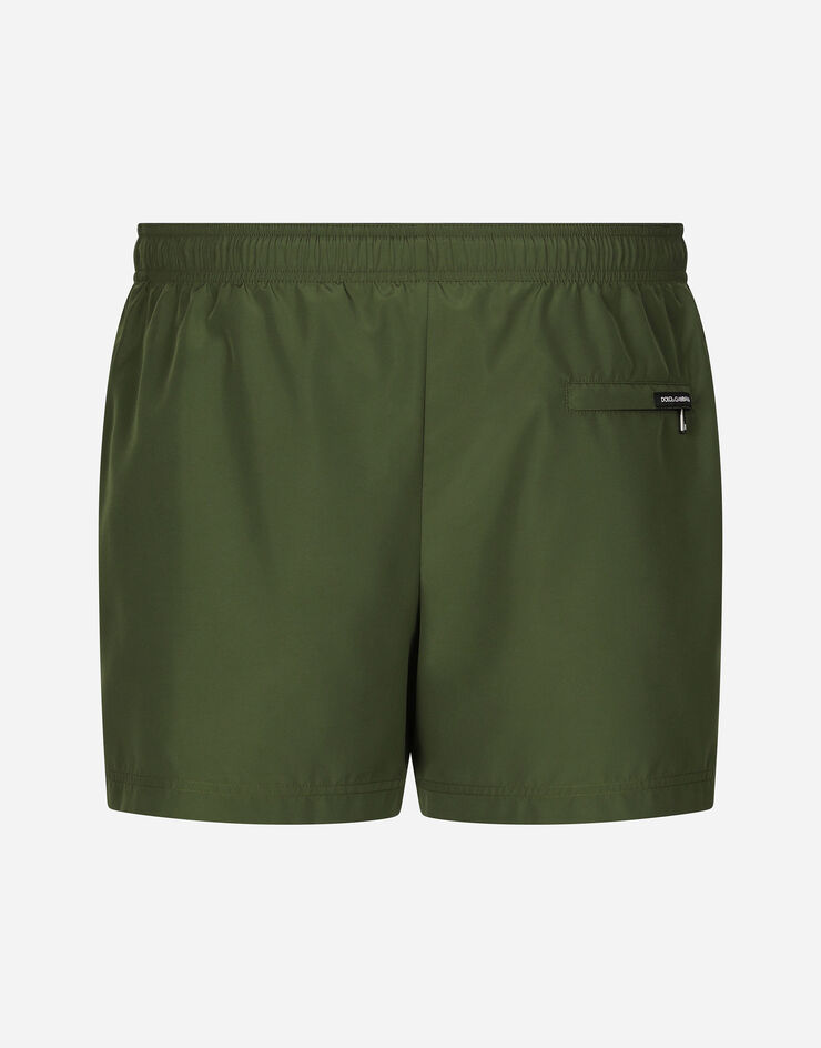 Dolce & Gabbana Swim shorts with DG patch Green M4F29TFUSFW