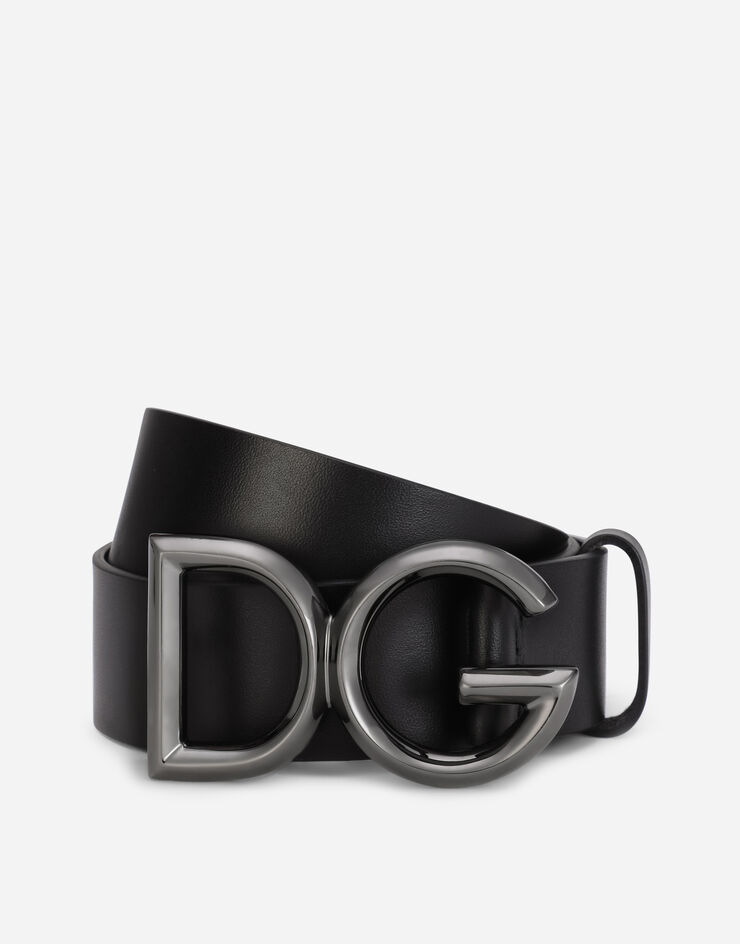 Dolce & Gabbana Luxury leather belt with DG logo NEGRO/NARANJA BC4369AV479