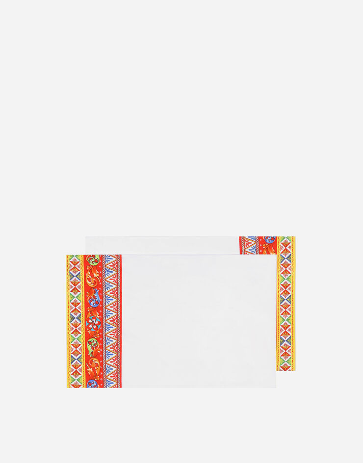 Dolce & Gabbana Set 2 Cotton Sateen Pillowcases Multicolor TCES03TCAKF