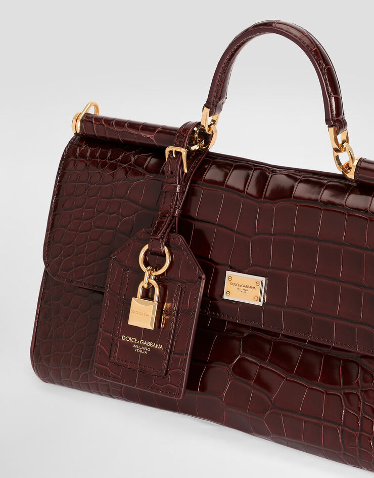 Dolce & Gabbana Medium My Sicily bag in alligator Dolce & Gabbana Medium My Sicily bag in alligator Bordeaux BB7782B2EN0