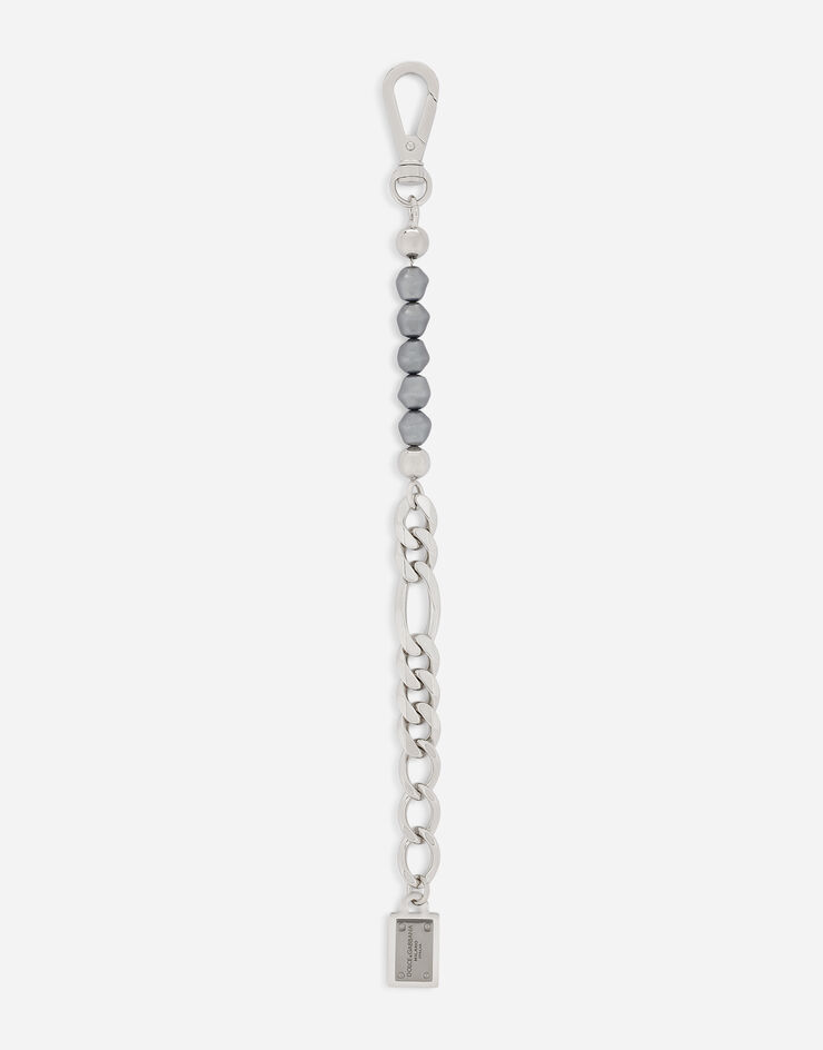 Dolce & Gabbana Link bracelet with pearls and DG logo Silver WBN7P1W1111