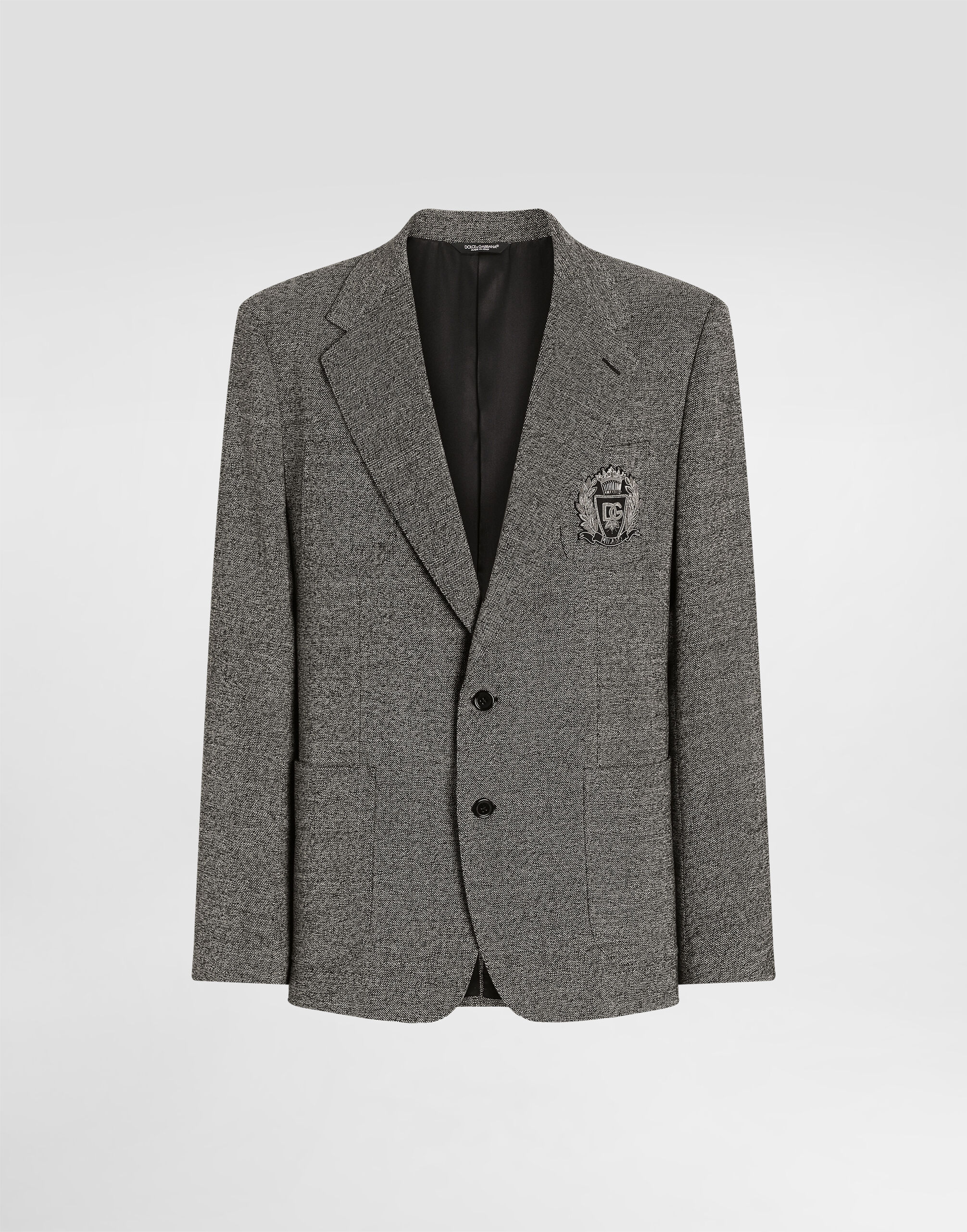 Portofino single-breasted jacket in birdseye wool in Multicolor