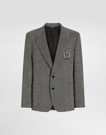 Dolce & Gabbana Portofino single-breasted jacket in birdseye wool  G2WX9ZFMBAS