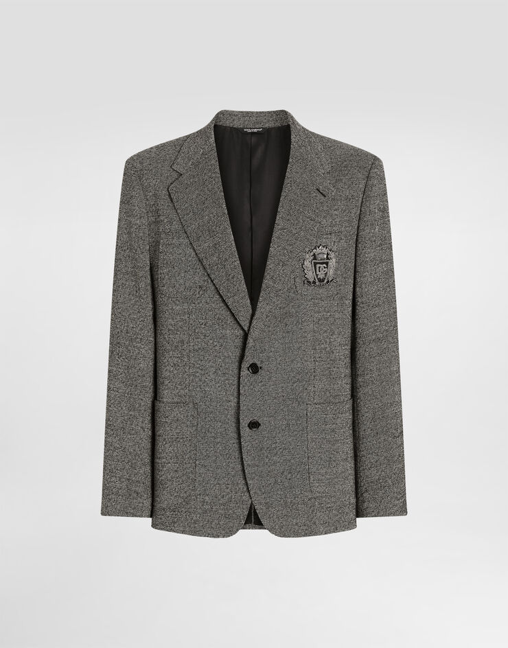 Dolce & Gabbana Portofino single-breasted jacket in birdseye wool Dolce & Gabbana Portofino single-breasted jacket in birdseye wool G2WX9ZFMBAS