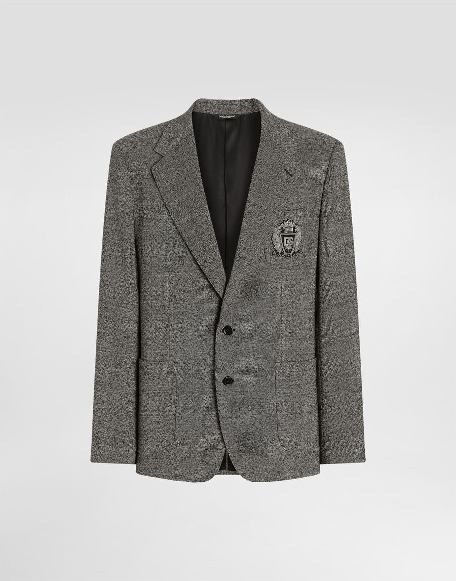 Portofino single-breasted jacket in birdseye wool