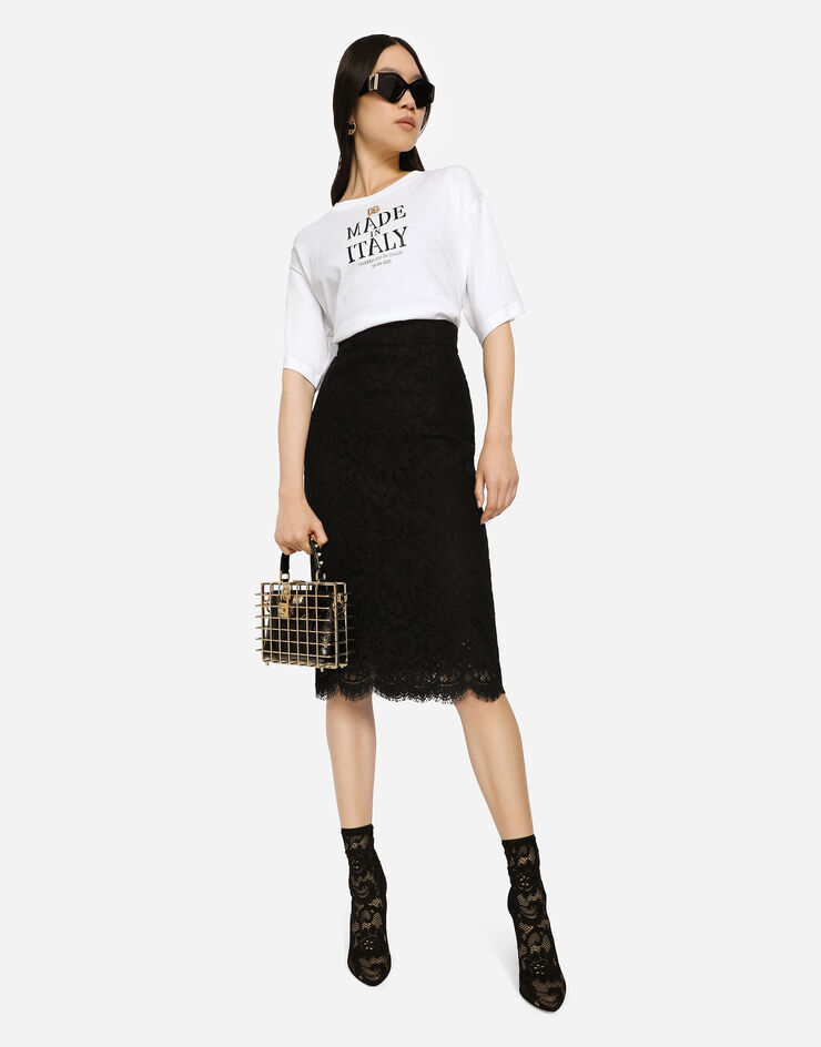 Dolce & Gabbana Lace midi skirt Black F4BSQTFLM8X