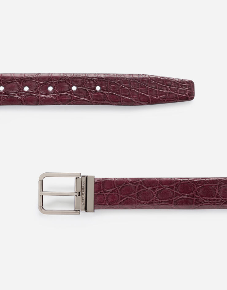 Dolce & Gabbana Crocodile nappa belt Purple BC4078A2107