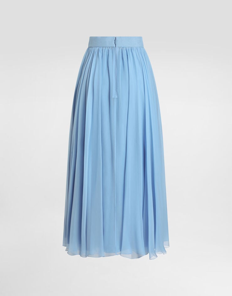 Dolce & Gabbana Chiffon circle skirt Azure F4CPUTFU1UR