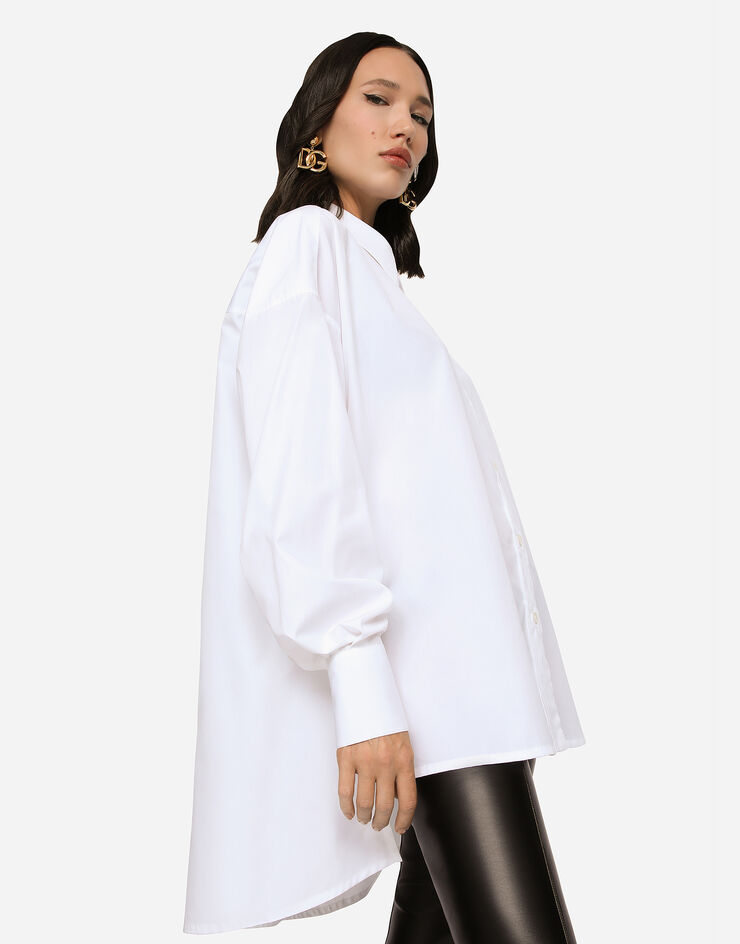 Dolce & Gabbana Oversize poplin shirt White F5N84TFU5TI
