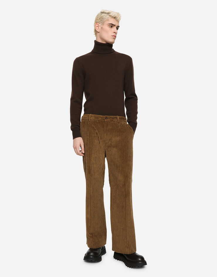 Dolce & Gabbana Cashmere turtle-neck sweater Brown GXL30TJAWM9