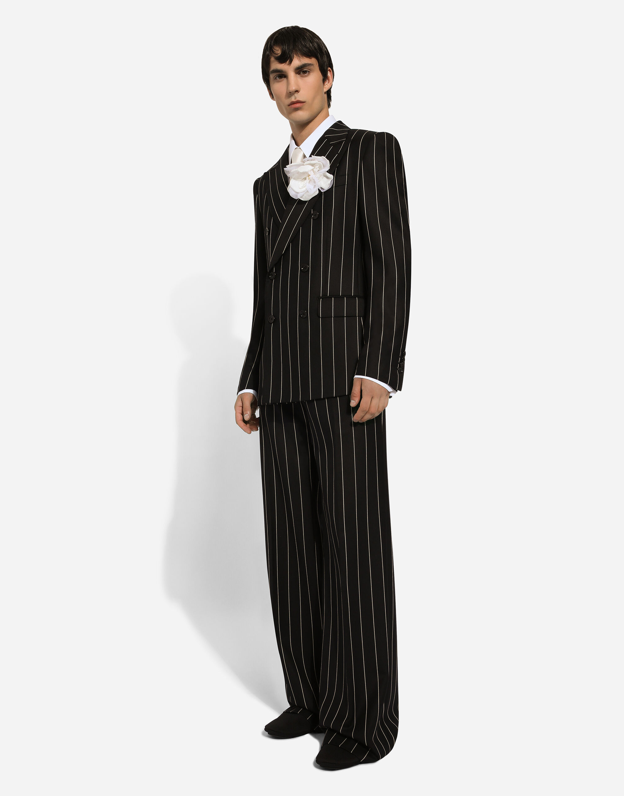 Floral silk brooch in White for Men | Dolce&Gabbana®