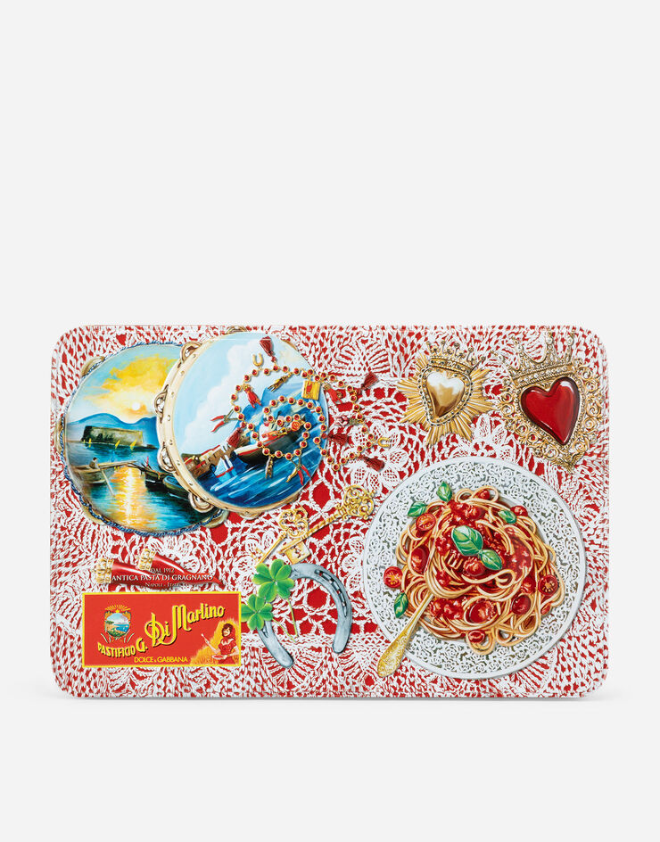 Dolce & Gabbana PORTAFORTUNA - Caja regalo con una selección de formatos de pasta de Gragnano IGP y un delantal Dolce&Gabbana Multicolor PS8100RES10
