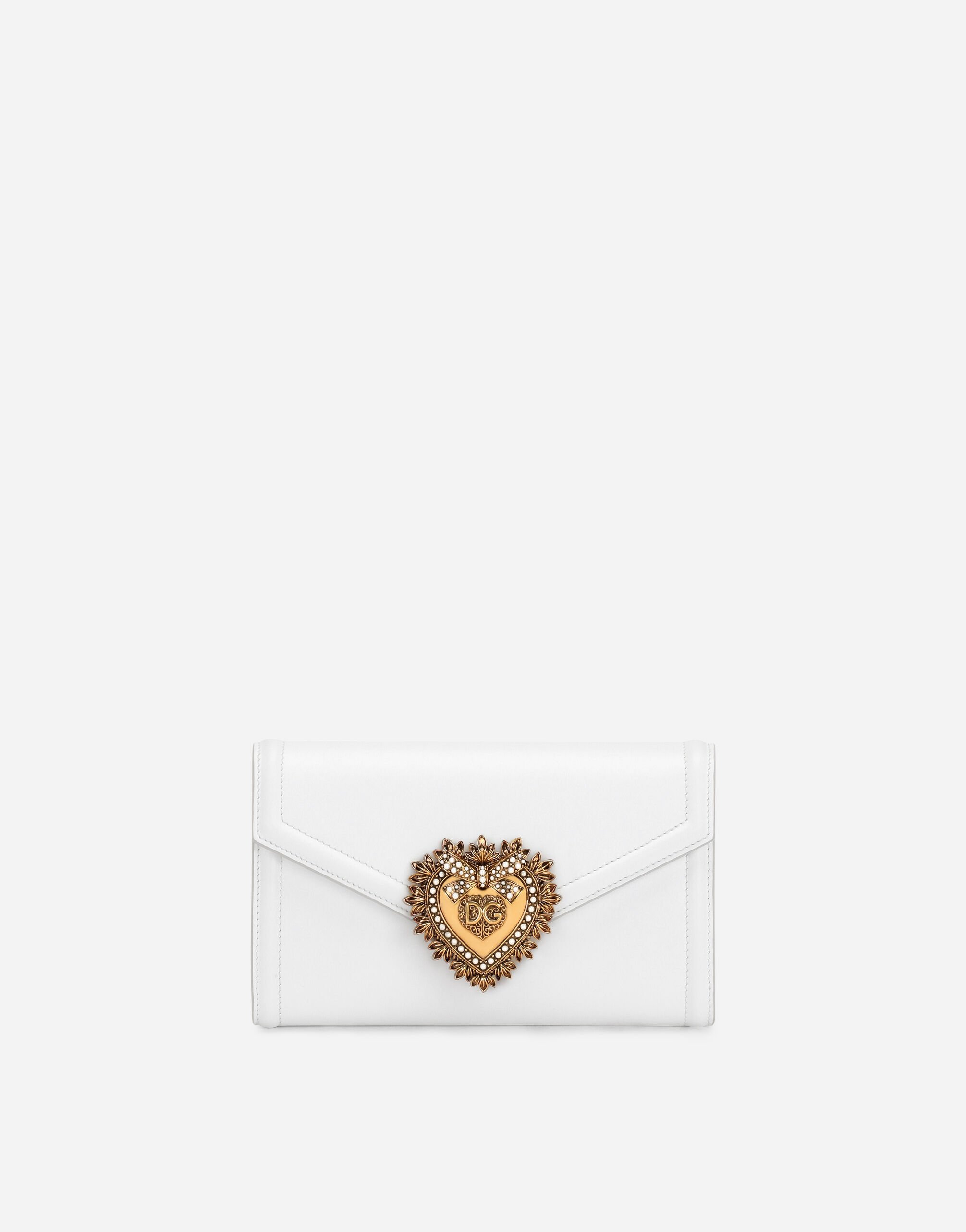 Dolce & Gabbana Calfskin Devotion mini bag Silver BB7170AY835