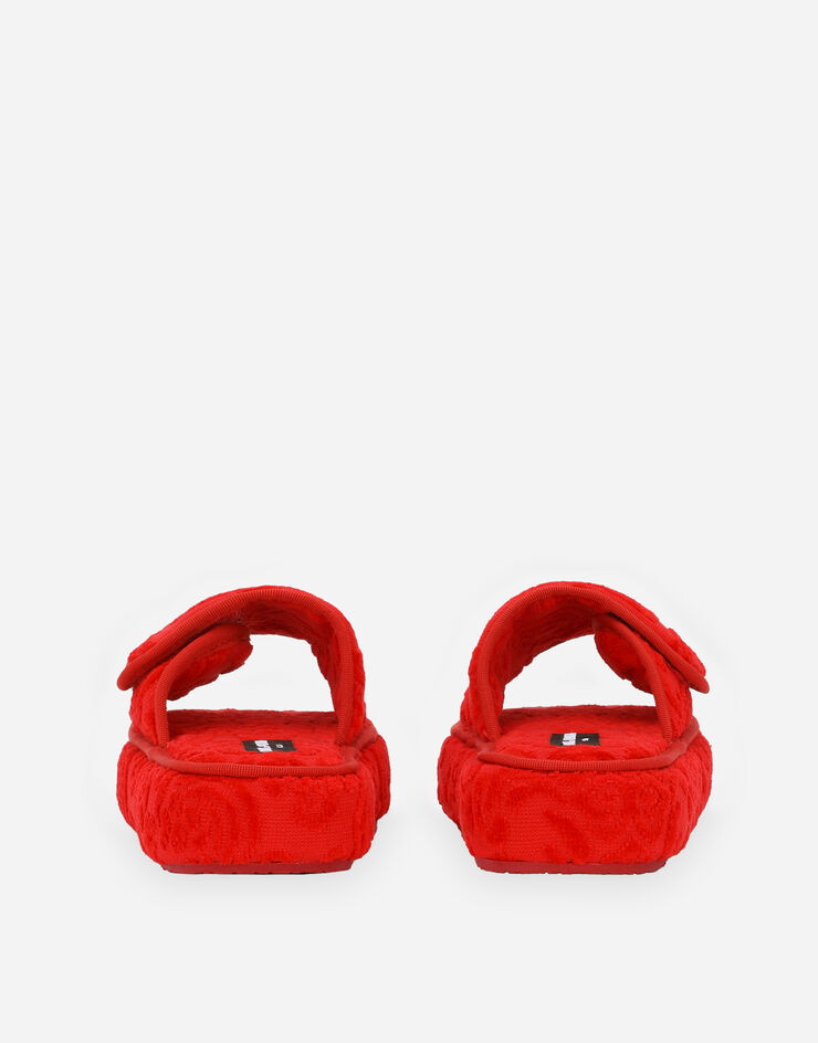 Dolce & Gabbana Terry Cotton Plateau Slippers Multicolor TCF011TCAGM