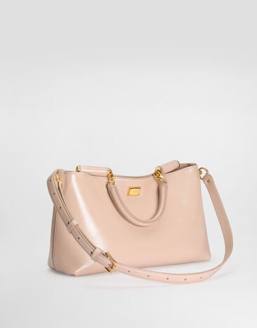 Dolce & Gabbana Bolso Vittoria en piel de becerro Beige BB7896AZ000