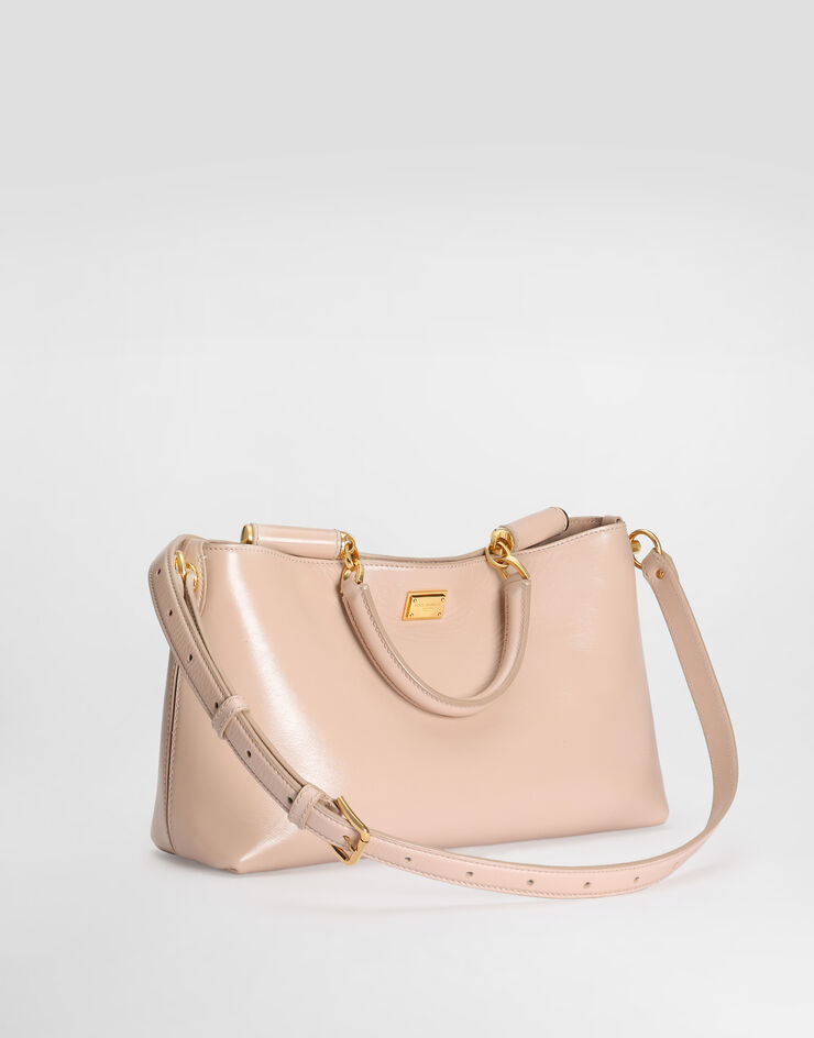 Dolce & Gabbana Vittoria calfskin handbag Beige BB7896AZ000