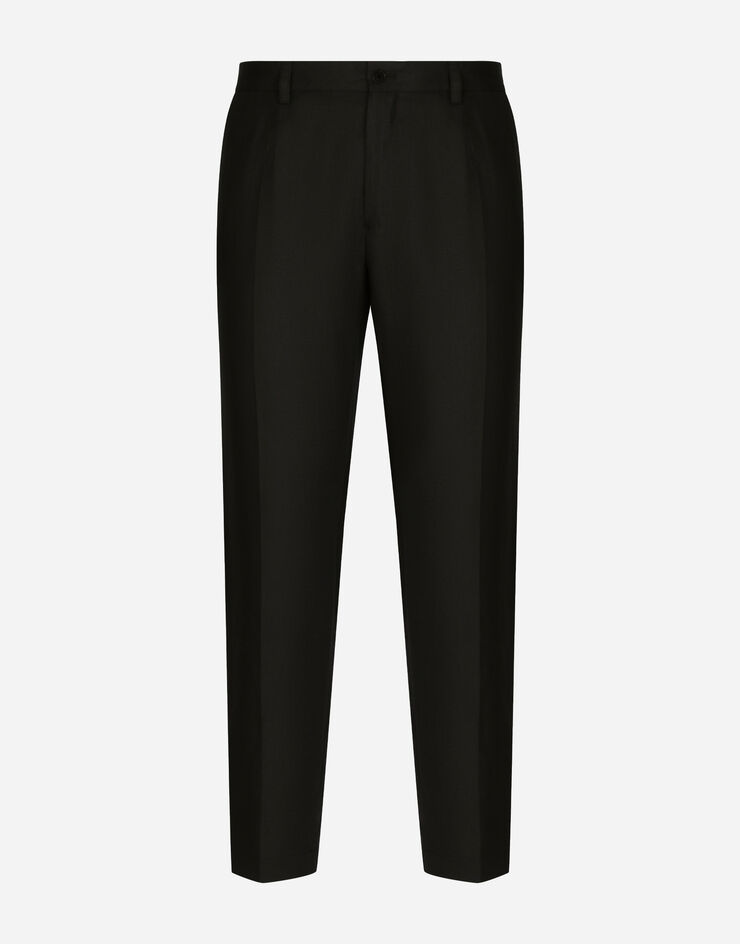 Dolce&Gabbana パンツ リネン ロゴラベル ブラック GW13ETFU4IU
