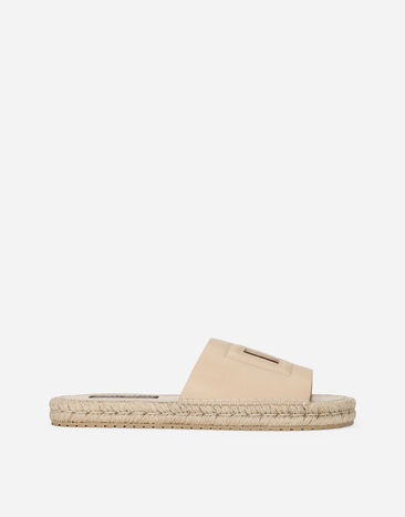 Dolce & Gabbana Calfskin espadrille sliders White CS2215AN994