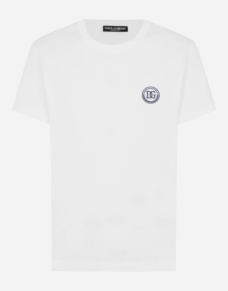 Dolce & Gabbana Tシャツ ショートスリーブ DGエンブロイダリー ホワイト G8RN8ZG7M8X