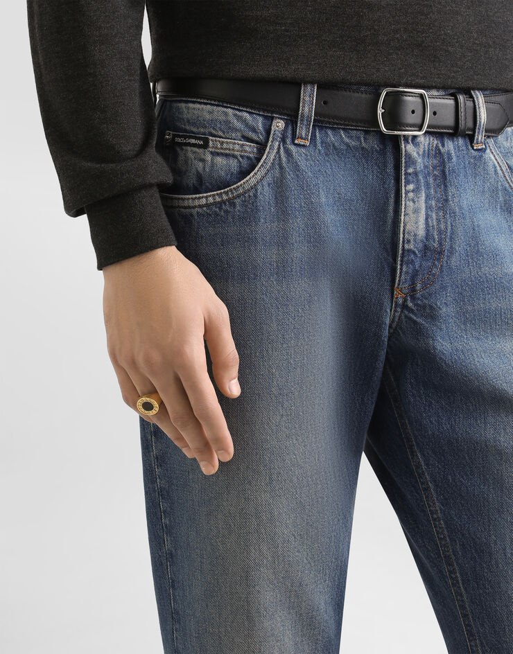 Dolce & Gabbana Regular cotton jeans Multicolor GYJCCDG8NR9